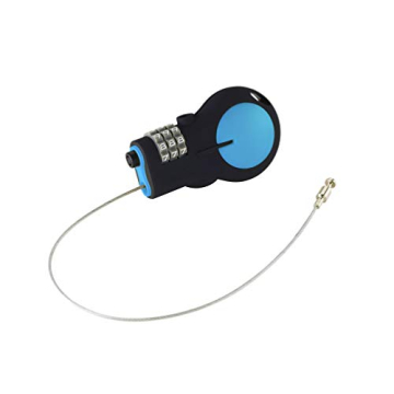 Lewis N. Clark TSA Approved Padlock & Bike Lock for Luggage + Travel, Set Your Combo w/30in Retracta...