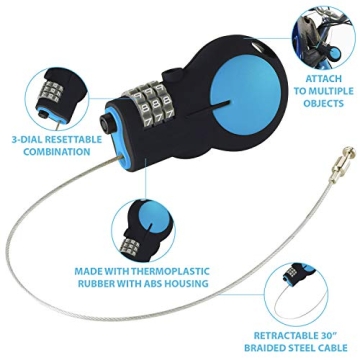 Lewis N. Clark TSA Approved Padlock & Bike Lock for Travel