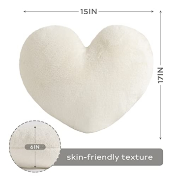 Ashler Heart-Shaped Throw Pillow for Valentine's Day Gifts