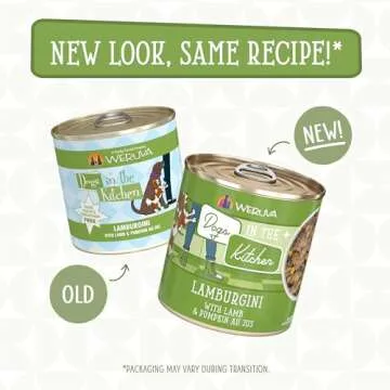Weruva Dogs in The Kitchen, Lamburgini with Lamb & Pumpkin Au Jus Dog Food, 10oz Can (Pack of 12)