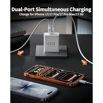 WODENTA 2-Pack 45W Fast Charging iPhone 17 Charger