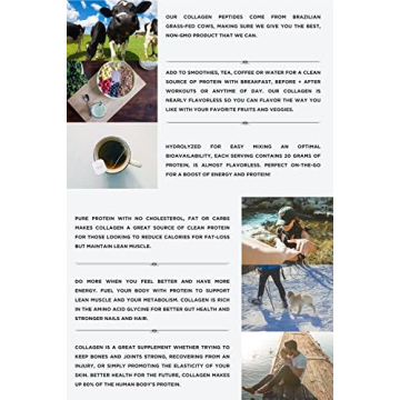 Norcal Hydrolyzed Collagen Peptides - 20g Protein Pure Supplement