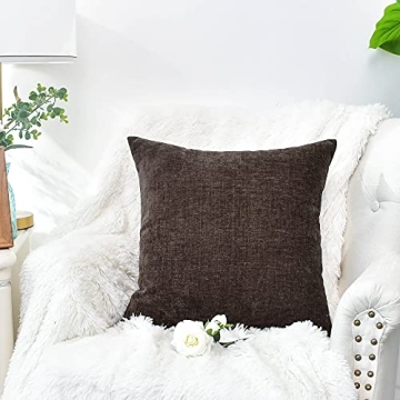 CaliTime Cozy Throw Pillow Covers Pack of 2 18x18 Inches