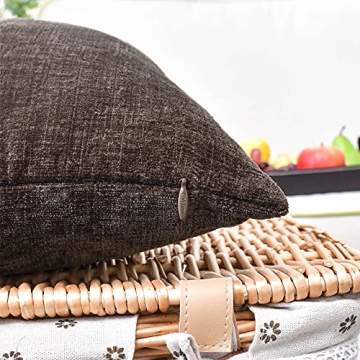 CaliTime Cozy Throw Pillow Covers Pack of 2 18x18 Inches