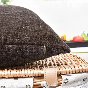 CaliTime Cozy Throw Pillow Covers Pack of 2 18x18 Inches