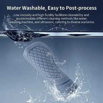 ANYCUBIC Water Washable ABS-Like 3D Printer Resin, High Toughness and Durability, High Precision and Easy to Post-process, Low odor, Wide Compatibility for all LCD Resin 3D Printers (Grey, 1kg)