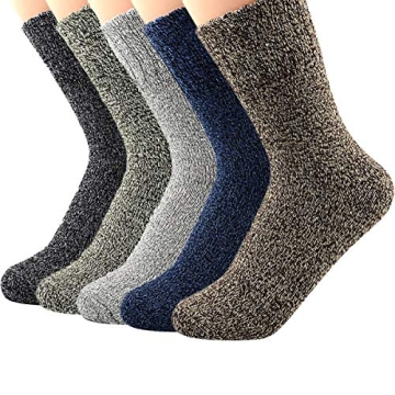 Century Star Women's Athletic Socks - Cozy Winter Wool Socks, 5 Pairs