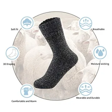 Cozy Century Star Women's Athletic Winter Socks - 5 Pairs