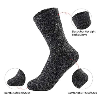 Cozy Century Star Women's Athletic Winter Socks - 5 Pairs