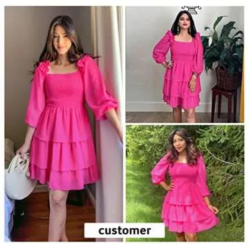 Byinns Women's Pink Mini Dress for Party & Weddings