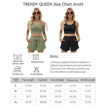 Trendy Queen Women Beach Fashion Beach Clothes 2 Piece Sets Two Piece Summer Vacation Outfits 2025 Lounge Matching Vacation Outfit Crop Top High Waisted Short Green M
