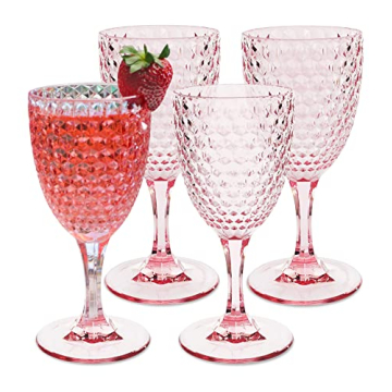 BELLAFORTE - Shatterproof Tritan Plastic Wine Glass, 12oz, set of 4, Laguna Beach Drinking Glasses -...