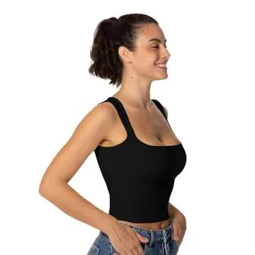 Sunzel Square Neck Tank for Women - Stylish Sleeveless Top