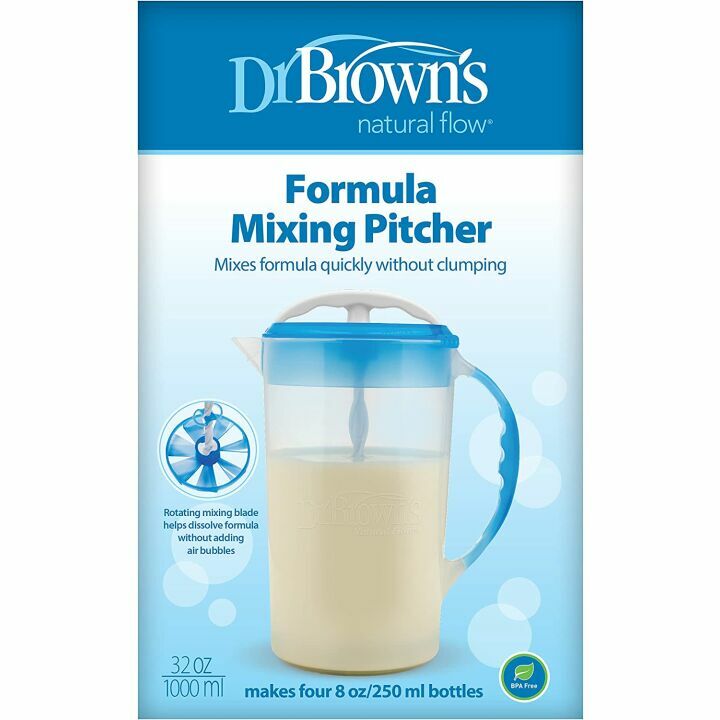 Dr. Brown's Baby Formula Mixer - 32oz, BPA Free, Blue