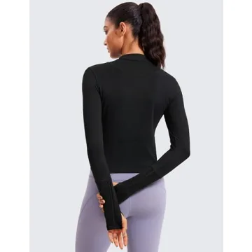 Stylish CRZ YOGA Long Sleeve Crop Top - Women's Workout Essential