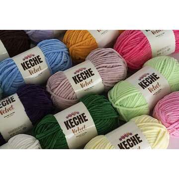 Keche Velvet Yarn for Plush Projects - Perfect for All Crafters
