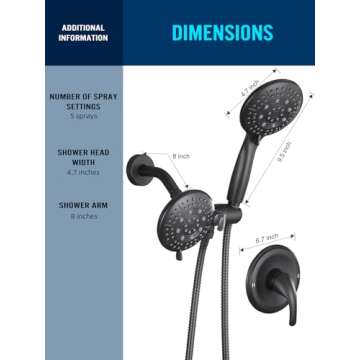 Cobbe High Pressure Handheld Shower Head Set - Perfect Upgrade!