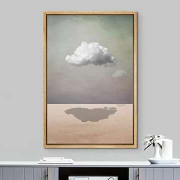 IDEA4WALL Framed Canvas Print Wall Art Surreal Storm Cloud Sky Landscape Fantasy & Sci-Fi Abstract I...