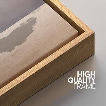 IDEA4WALL Framed Canvas Print Wall Art Surreal Storm Cloud Sky Landscape Fantasy & Sci-Fi Abstract Illustrations Modern Art Bohemian Scenic for Living Room, Bedroom, Office - 16"x24" Natural