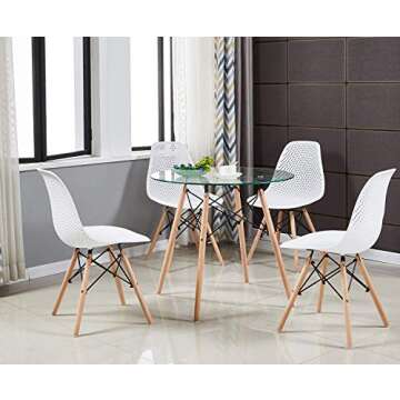 Sleek GreenForest Modern Round Glass Dining Table for Stylish Homes