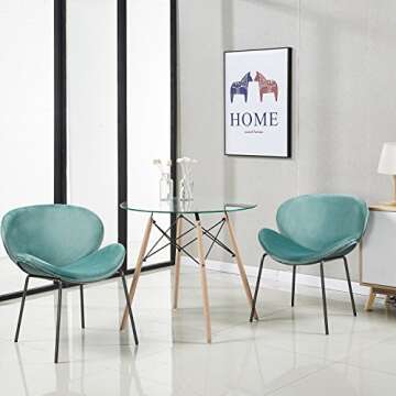 GreenForest Round Glass Dining Table - Modern & Chic Dining Solution