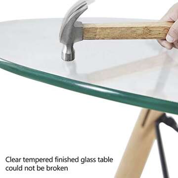 GreenForest Round Glass Dining Table - Modern & Chic Dining Solution