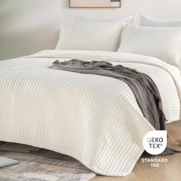 KASENTEX Ultra Soft Stone-Washed Quilt Bedding Set