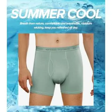 Natural Feelings Men's Underwear Viscose from Bamboo Boxer Briefs Pack for Men, Multicolor, Large