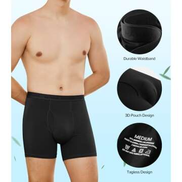 Natural Bamboo Boxer Briefs for Ultimate Comfort