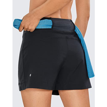 CRZ YOGA Women's Lightweight 4'' Mid Rise Hiking Shorts