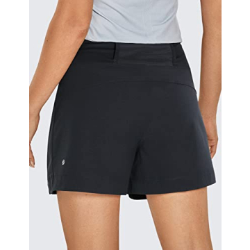CRZ YOGA Women's Lightweight 4'' Mid Rise Hiking Shorts
