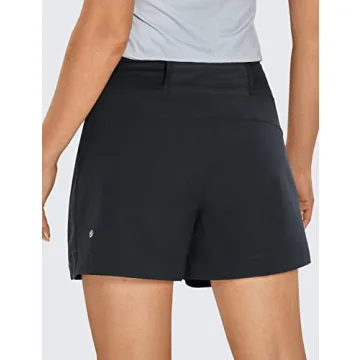 CRZ YOGA Women's Lightweight 4'' Mid Rise Hiking Shorts