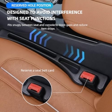 Cprnru 2 Pack Car Seat Gap Organizer for Cars and SUVs