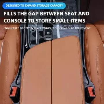 Cprnru 2 Pack Car Seat Gap Organizer for Cars and SUVs