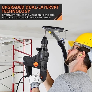 Powerful 12.3Amp Rotary Hammer Drill for Heavy-Duty Projects