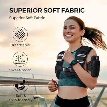 PACEARTH Weighted Vest,4lb/6lb/10lb/12lb/16lb/20lb/25lb/30lb Weight Vest with Reflective Stripe, Body Weight Vests Adjustable for Men, Women Workout, Strength Training, Running, Walking, Jogging