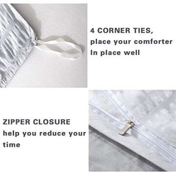 AveLom Light Gray Duvet Cover Set for Modern Bedrooms