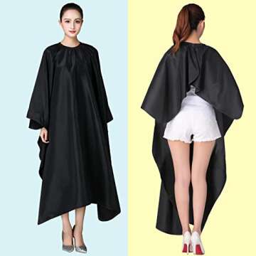 Iusmnur Barber Cape, Professional Hair Cutting Cape with Adjustable Metal Clip, Waterproof Haircut S...