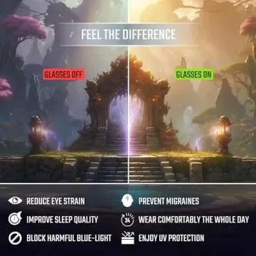 Gaoye Blue Light Glasses 3-Pack for Eye Protection