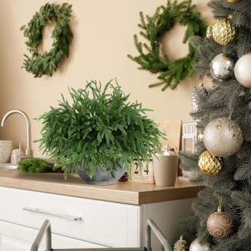 16 PCS Artificial Norfolk Pine Christmas Branches for Holidays