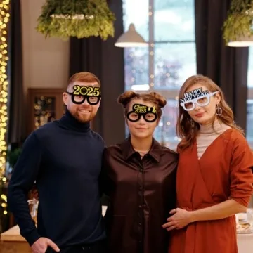 12 Pcs Happy New Year Eyeglasses for 2025 Celebration
