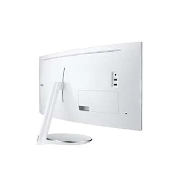 SAMSUNG 34” ViewFinity CJ79 Series Ultrawide QHD (3440x1440) Computer Monitor, 100Hz, Thunderbolt 3 Daisy Chain, QLED, HDMI, USB Hub, Height Adjustable Stand, LC34J791WTNXZA, White