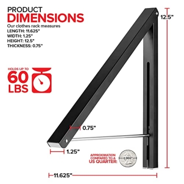 Compact Wall-Mounted Foldable Clothes Rack for Laundry