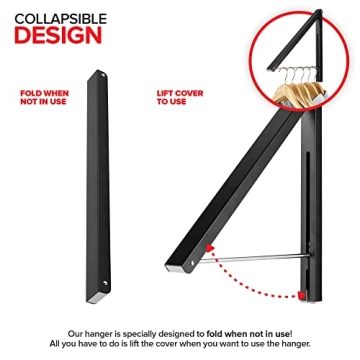 Compact Wall-Mounted Foldable Clothes Rack for Laundry