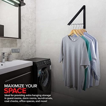 Compact Wall-Mounted Foldable Clothes Rack for Laundry