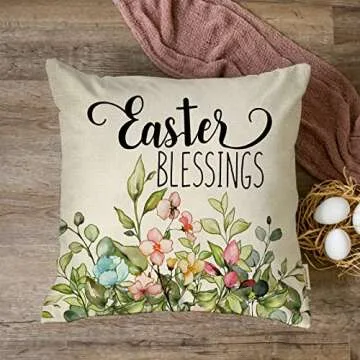 Fahrendom Easter Bunny Decorative Pillow Cover Set of 4