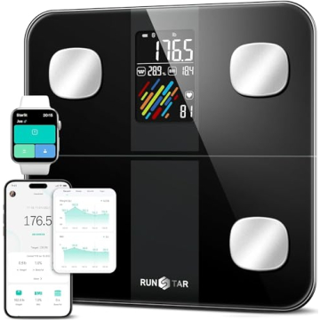 Runstar Smart Scale for Body Weight and Fat Percentage, High Accuracy Digital Bathroom Scale with La...