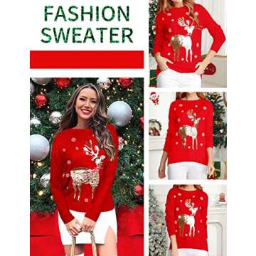 Shop v28 Ugly Christmas Sweater for Women, Festive & Fun!