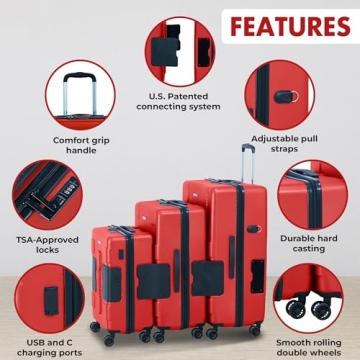 Tach V3.1 Hard Shell 3-Piece Luggage Set for Seamless Travel