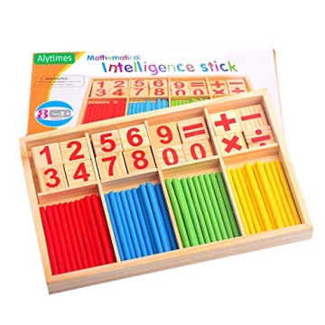 Alytimes Educational Wooden Counting Stick for Kids